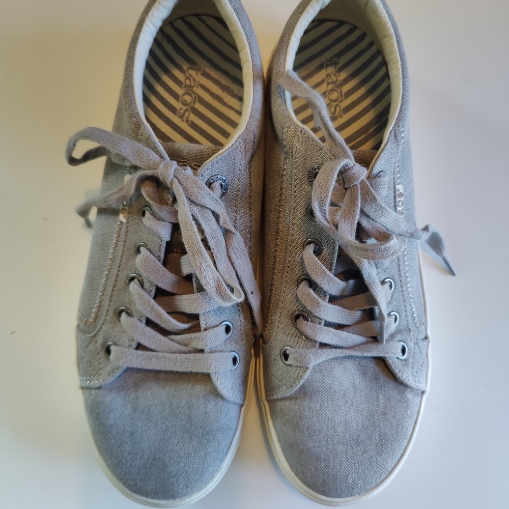 Taos Plim Soul Canvas Sneaker in Grey Wash - Size 10